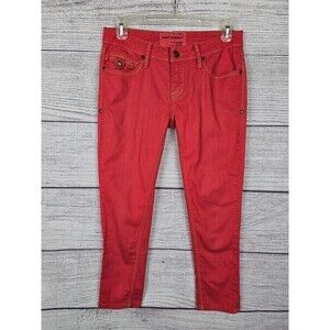 Jimmy Taverniti AIR Anti-Exposure Low Rise Cropped Jeans Red Size 26